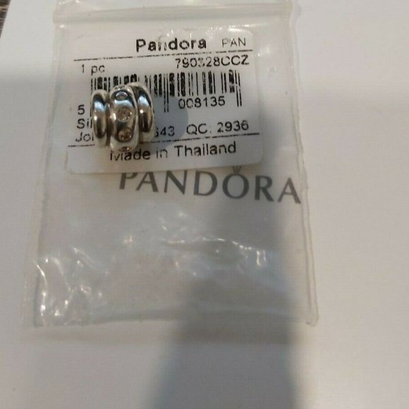 Authentic PANDORA Sterling Silver *RETIRED* Love Knot Champagne CZ  790328CCZ - Picture 6 of 6